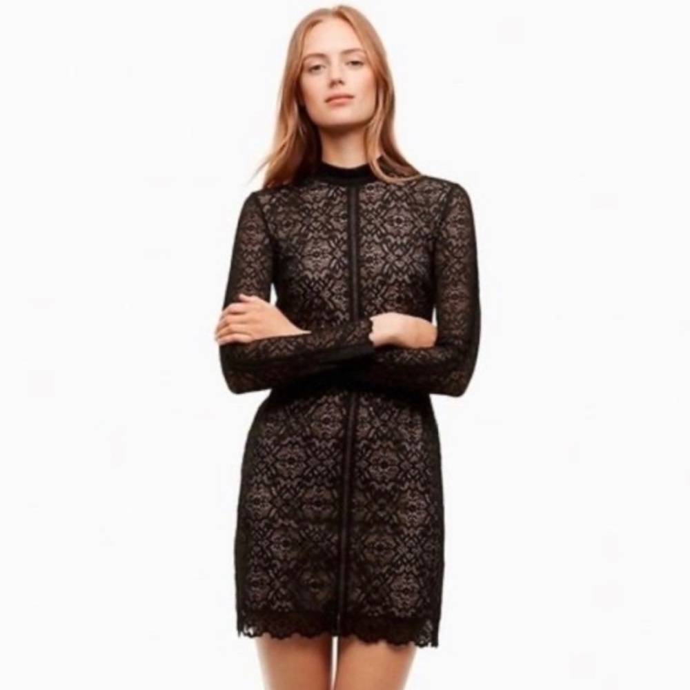 Wilfred Black Lace Mini Dress